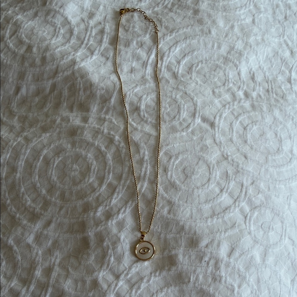 Gold Evil Eye Pendant Necklace - Picture 5 of 6